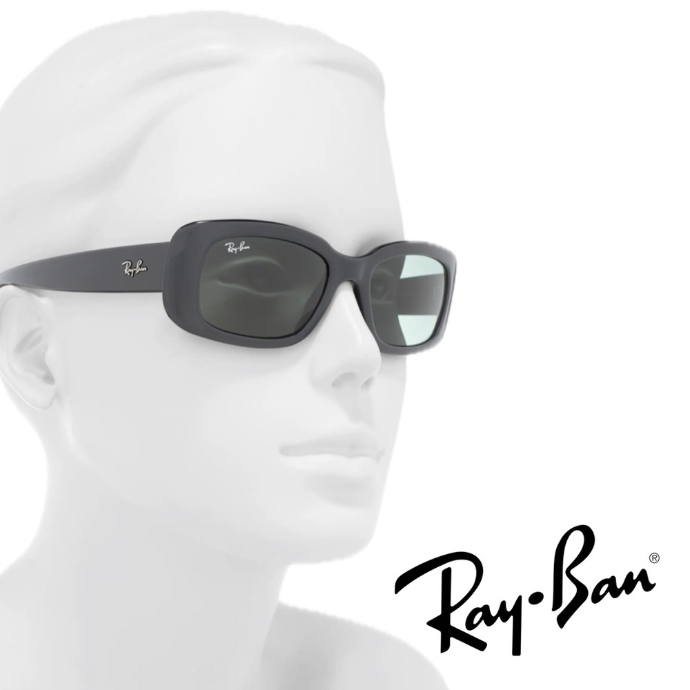 NEW Rectangular black Ray-ban Sunglasses. NWT - image 1